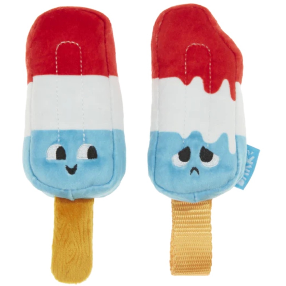 Bark Mom & Popsicle Ice Cream Plush Dog Toy(s)  Red, White & Blue